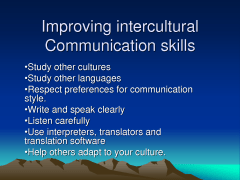 Improving Intercultural Communication